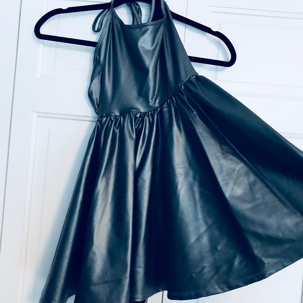 American Apparel metallic skater dress